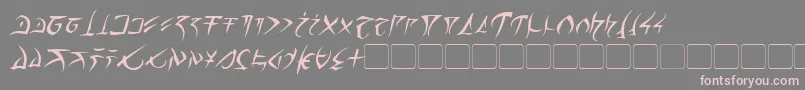 BarazhadItalic Font – Pink Fonts on Gray Background