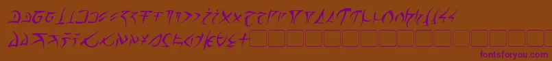 BarazhadItalic Font – Purple Fonts on Brown Background