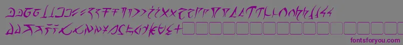 BarazhadItalic Font – Purple Fonts on Gray Background