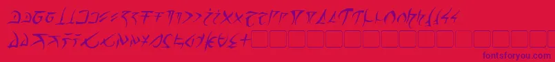 BarazhadItalic Font – Purple Fonts on Red Background