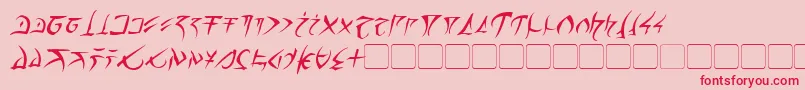 BarazhadItalic Font – Red Fonts on Pink Background