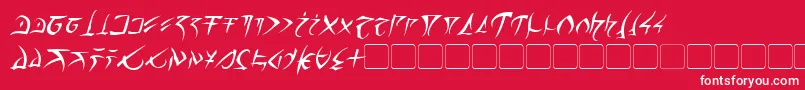 BarazhadItalic Font – White Fonts on Red Background