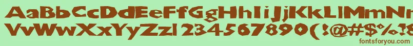 Chunbxd Font – Brown Fonts on Green Background