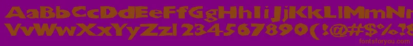 Chunbxd Font – Brown Fonts on Purple Background