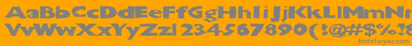 Chunbxd Font – Gray Fonts on Orange Background