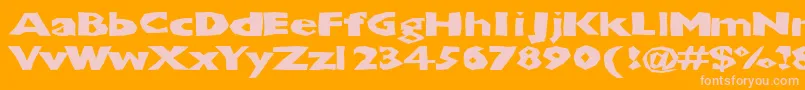 Chunbxd Font – Pink Fonts on Orange Background