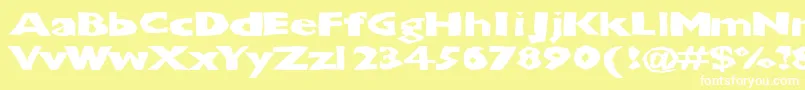 Chunbxd Font – White Fonts on Yellow Background