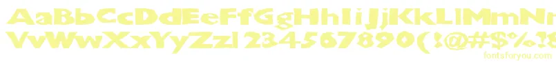 Chunbxd Font – Yellow Fonts on White Background