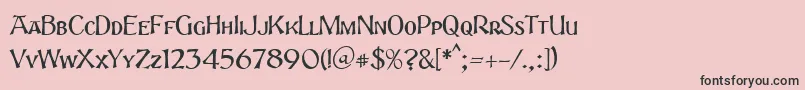 Police Serifico12Db – polices noires sur fond rose