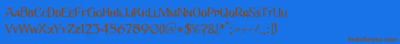 Serifico12Db Font – Brown Fonts on Blue Background