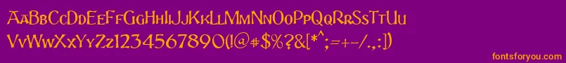 Serifico12Db Font – Orange Fonts on Purple Background