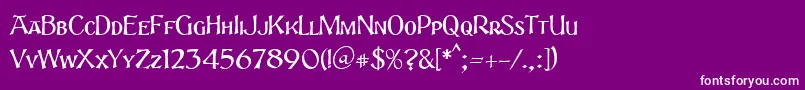 Serifico12Db Font – White Fonts on Purple Background