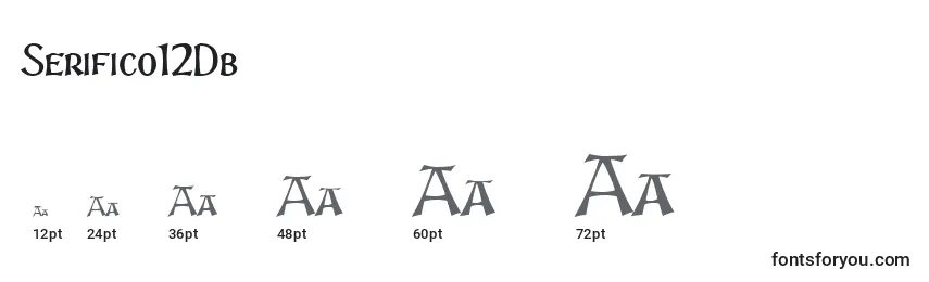 Größen der Schriftart Serifico12Db