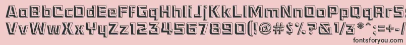 Race1EternalsChiseledNormal Font – Black Fonts on Pink Background
