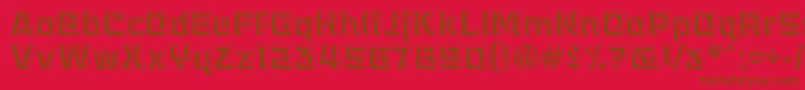Race1EternalsChiseledNormal Font – Brown Fonts on Red Background