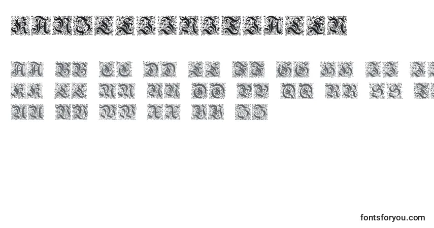 Шрифт KanzleiInitialen – алфавит, цифры, специальные символы