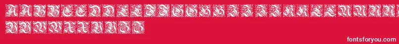 KanzleiInitialen Font – White Fonts on Red Background