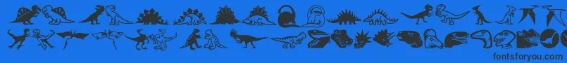 Minipicslildinos Font – Black Fonts on Blue Background