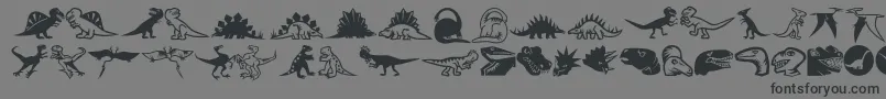 フォントMinipicslildinos – 黒い文字の灰色の背景