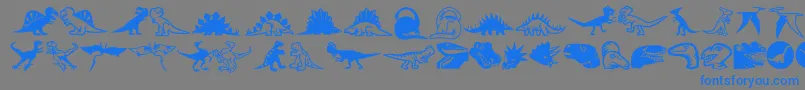 Minipicslildinos Font – Blue Fonts on Gray Background