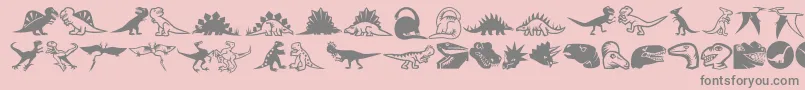 Minipicslildinos Font – Gray Fonts on Pink Background