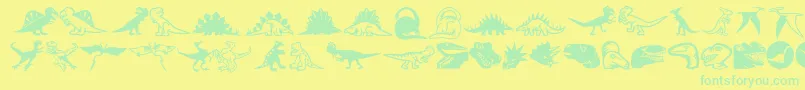 フォントMinipicslildinos – 黄色い背景に緑の文字