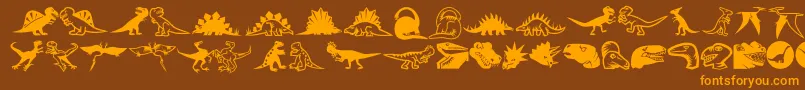 fuente Minipicslildinos – Fuentes Naranjas Sobre Fondo Marrón