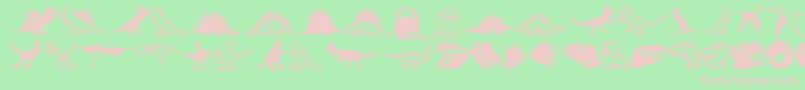 Minipicslildinos Font – Pink Fonts on Green Background
