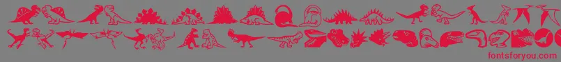 Minipicslildinos-fontti – punaiset fontit harmaalla taustalla