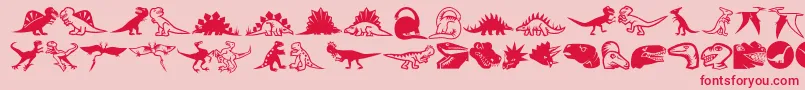 Minipicslildinos Font – Red Fonts on Pink Background