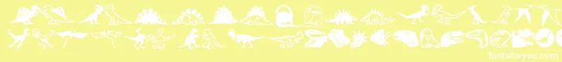 Police Minipicslildinos – polices blanches sur fond jaune