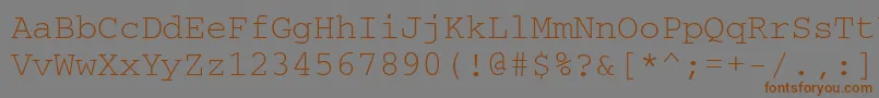 Подробнее о шрифте Courierkoictt Шрифт Courierkoictt – коричневые шрифты на сером фоне