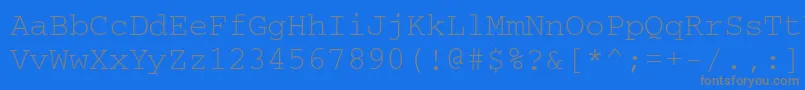 Courierkoictt Font – Gray Fonts on Blue Background