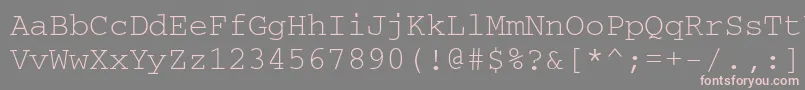Шрифт Courierkoictt – розовые шрифты на сером фоне