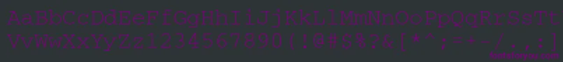 Courierkoictt Font – Purple Fonts on Black Background