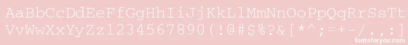 Courierkoictt Font – White Fonts on Pink Background