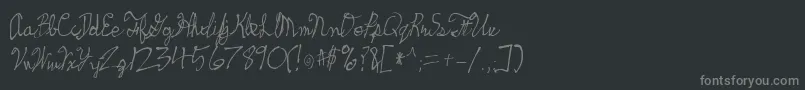 Skeetch Font – Gray Fonts on Black Background