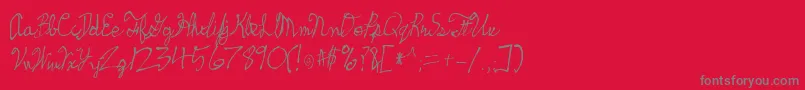 Skeetch Font – Gray Fonts on Red Background