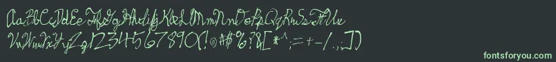 Skeetch Font – Green Fonts on Black Background