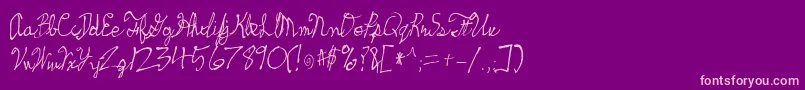 Skeetch Font – Pink Fonts on Purple Background