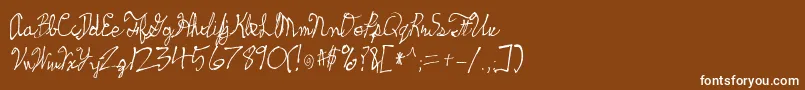 Шрифт Skeetch – белые шрифты на коричневом фоне