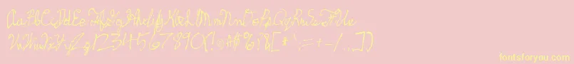 More about Skeetch Font Skeetch Font – Yellow Fonts on Pink Background