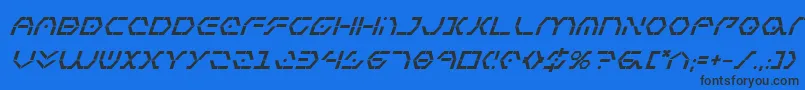 Zetasentrybi Font – Black Fonts on Blue Background