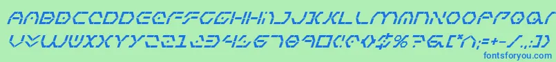 Zetasentrybi Font – Blue Fonts on Green Background