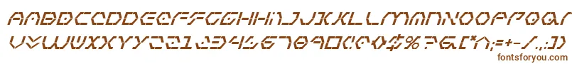 フォントZetasentrybi – 白い背景に茶色のフォント