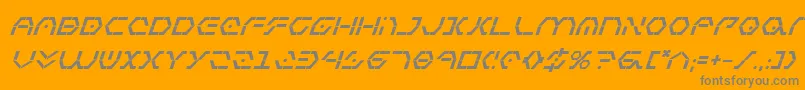 Zetasentrybi Font – Gray Fonts on Orange Background