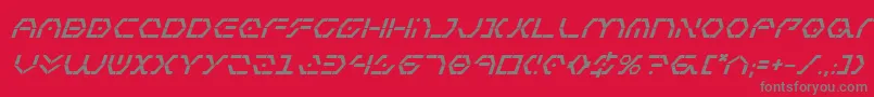 フォントZetasentrybi – 赤い背景に灰色の文字