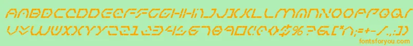 Zetasentrybi Font – Orange Fonts on Green Background