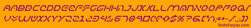 フォントZetasentrybi – オレンジの背景に紫のフォント