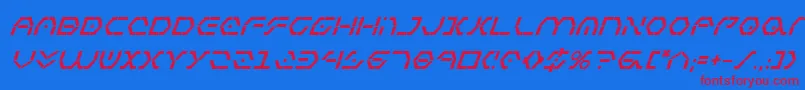 Zetasentrybi-fontti – punaiset fontit sinisellä taustalla
